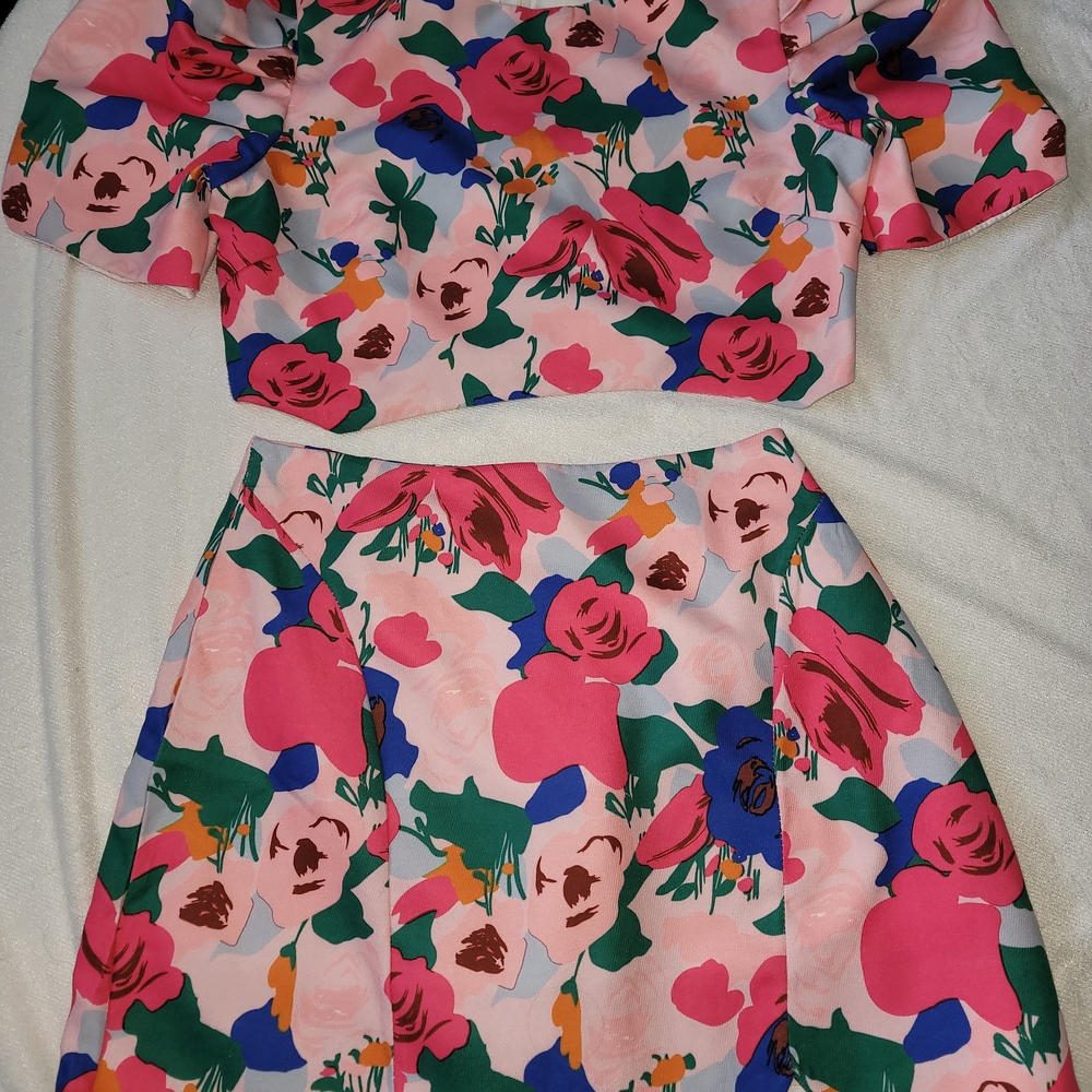Floral Pink Two-Piece Set